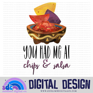 Chips + Salsa • Instant Download • Sublimation Design