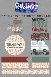 Christmas Cactus & Boots Sticker Bundle | PNG Files | Digital Download