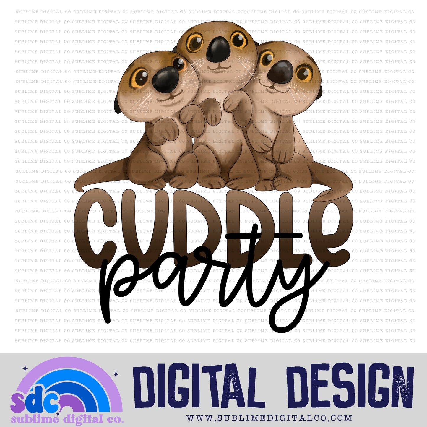 Cuddle Party • Sea Life • Instant Download • Sublimation Design