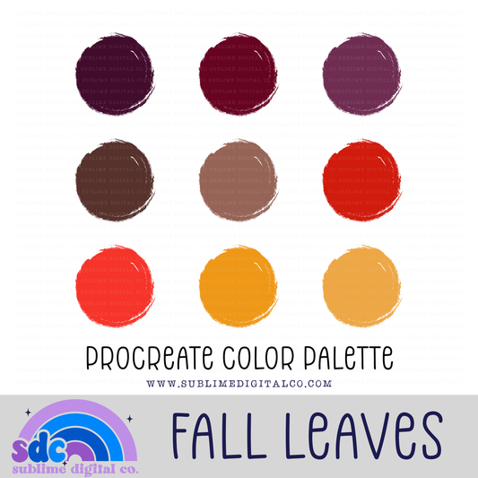 Fall Leaves • Color Palettes • Instant Download • Procreate Color Palette