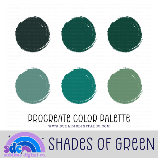 Shades of Green • Color Palettes • Instant Download • Procreate Color Palette