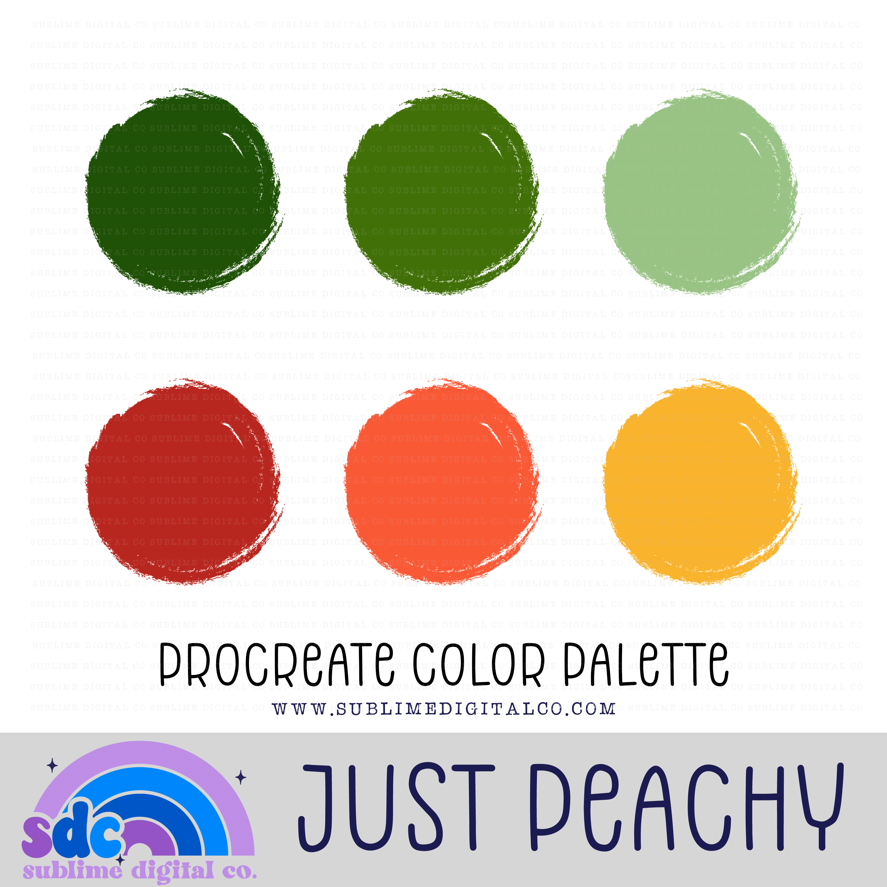 Just Peachy • Color Palettes • Instant Download • Procreate Color Pale ...