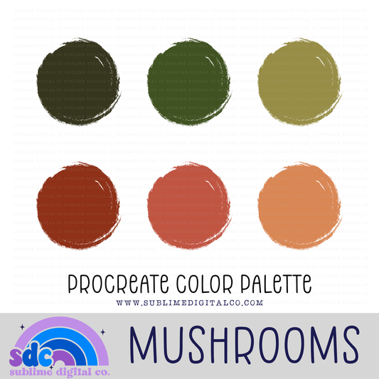 Mushrooms • Color Palettes • Instant Download • Procreate Color Palette