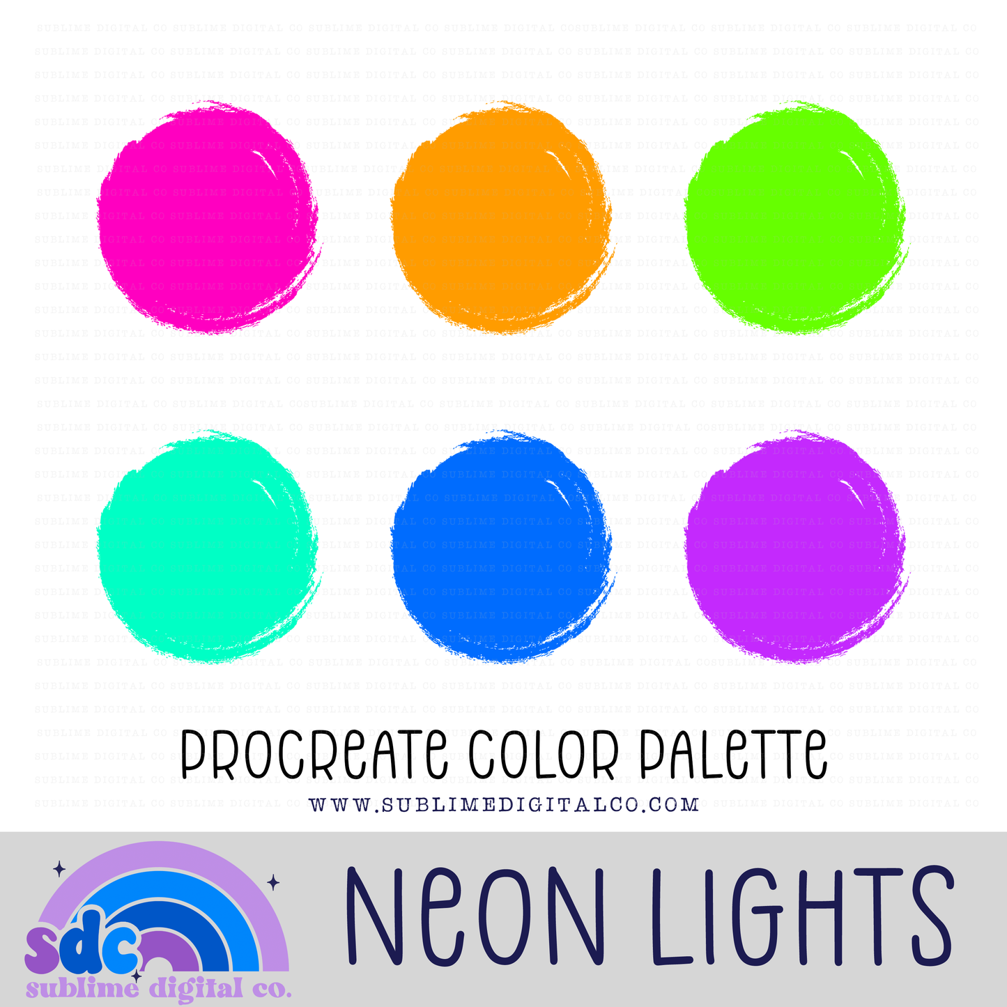 Neon Lights • Color Palettes • Instant Download • Procreate Color Palette