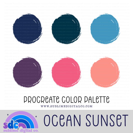 Ocean Sunset • Color Palettes • Instant Download • Procreate Color Palette