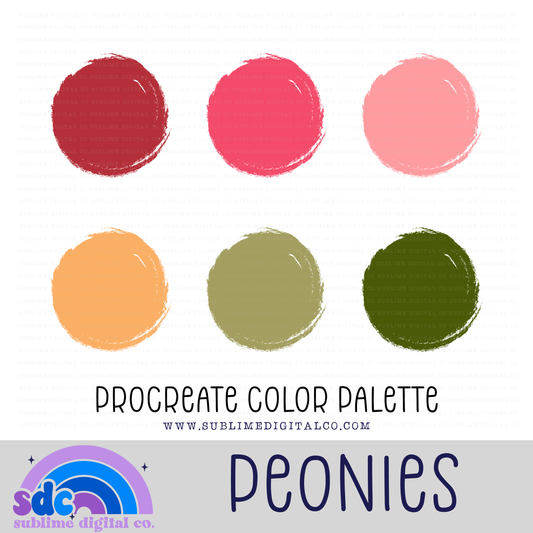 Peonies • Color Palettes • Instant Download • Procreate Color Palette
