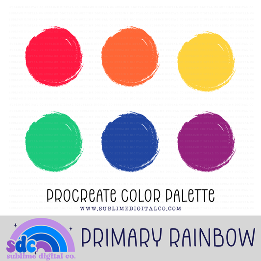 Primary Rainbow • Color Palettes • Instant Download • Procreate Color Palette