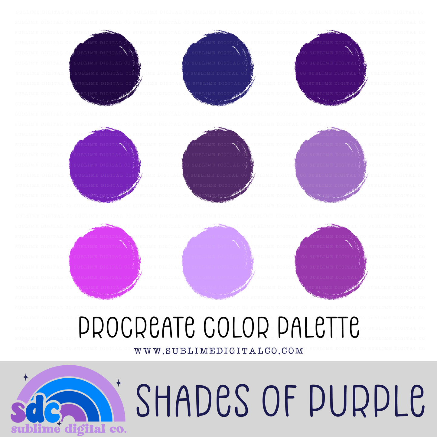 Shades of Purple • Color Palettes • Instant Download • Procreate Color Palette