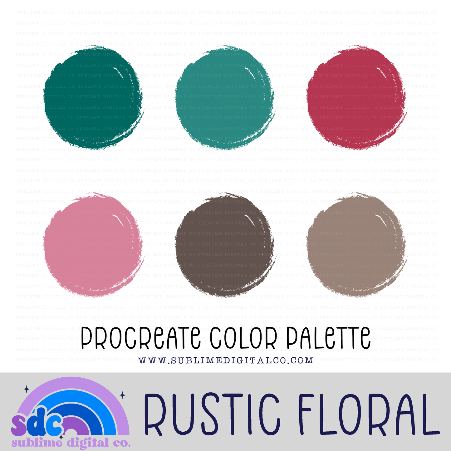Rustic Floral • Color Palettes • Instant Download • Procreate Color Palette