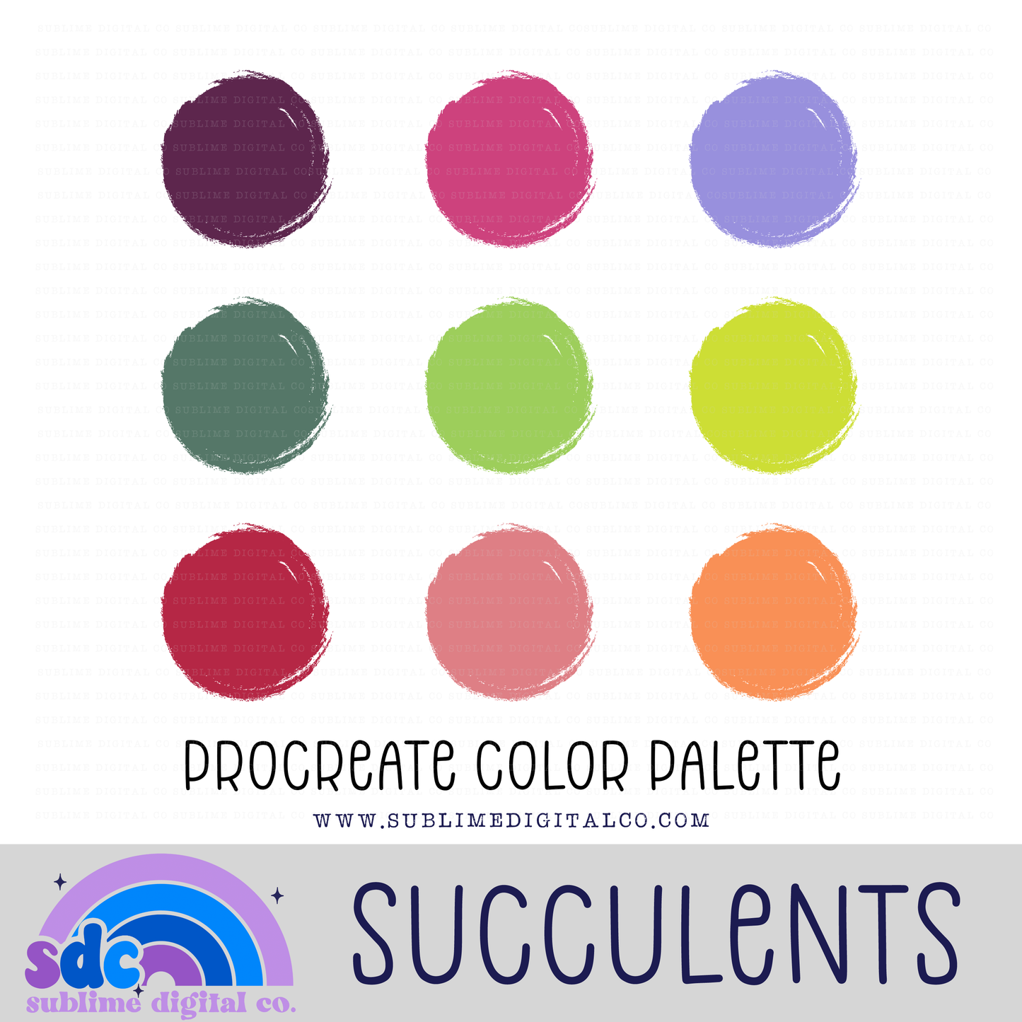 Succulents • Color Palettes • Instant Download • Procreate Color Palette