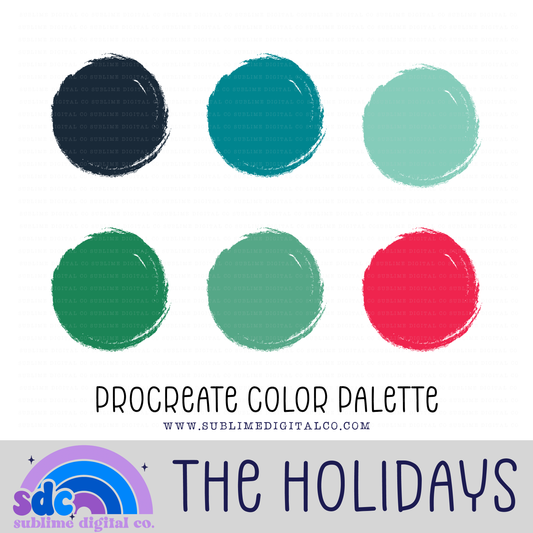 The Holidays • Color Palettes • Instant Download • Procreate Color Palette