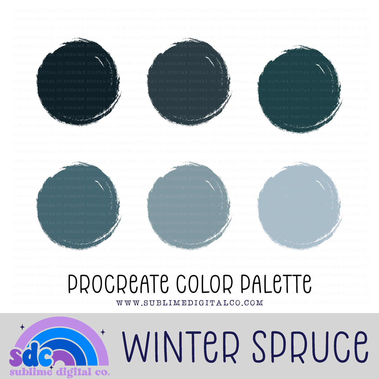 Winter Spruce • Color Palettes • Instant Download • Procreate Color Palette