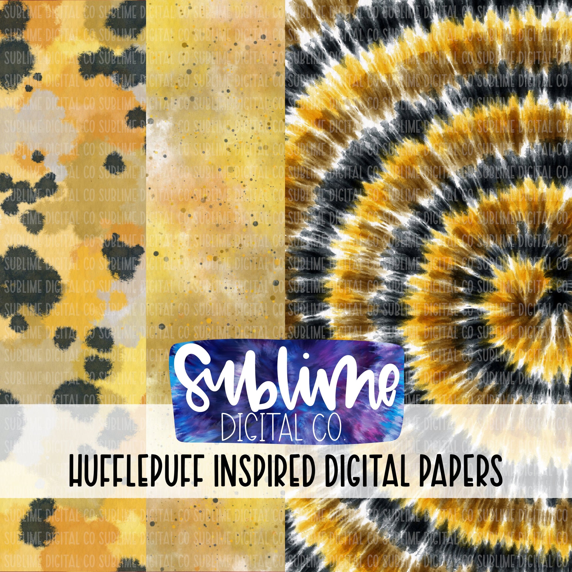 Hufflepuff Inspired • Digital Papers