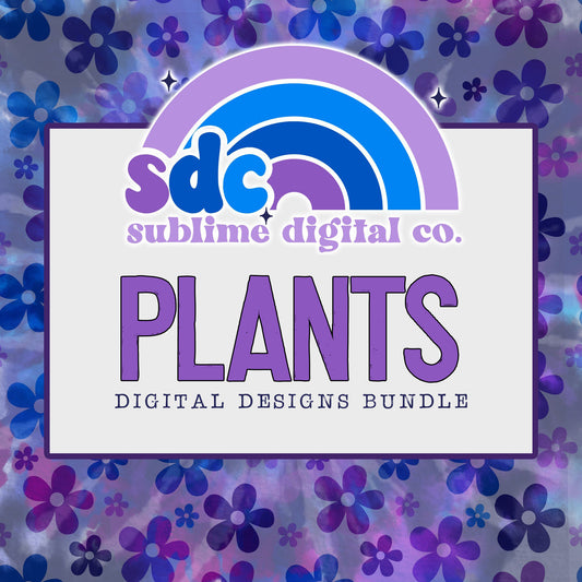 Plants • Digital Design Bundles • Instant Download • Sublimation Design