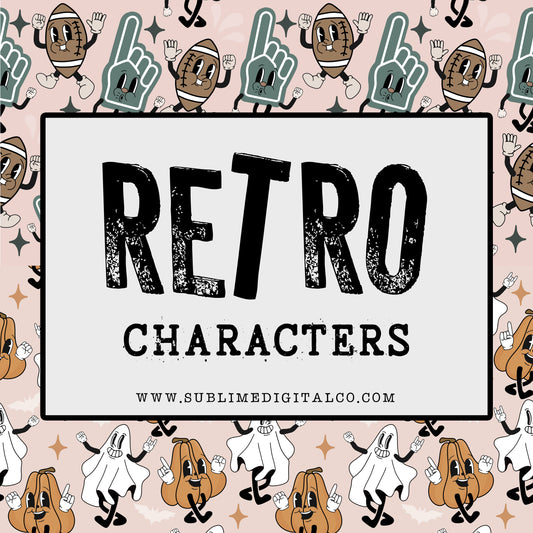Retro Characters Drive/Bundle • Retro • Instant Download • Sublimation Design