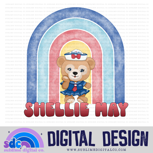 Sailor Bear Girl • Rainbows • Instant Download • Sublimation Design