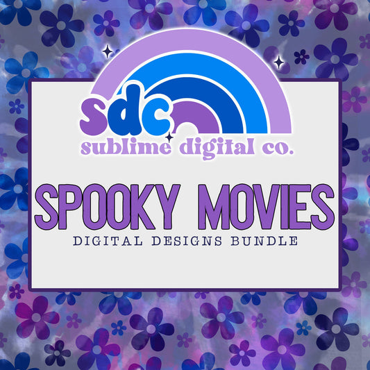 Spooky Movies • Digital Design Bundles • Instant Download • Sublimation Design